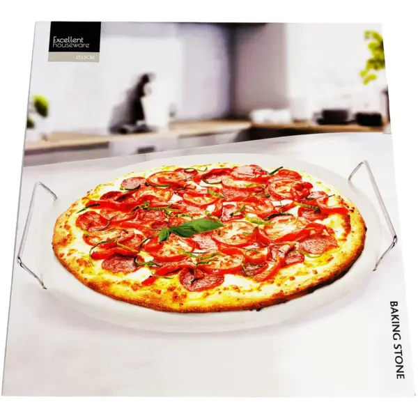Pizza Baking Stone with Holder
