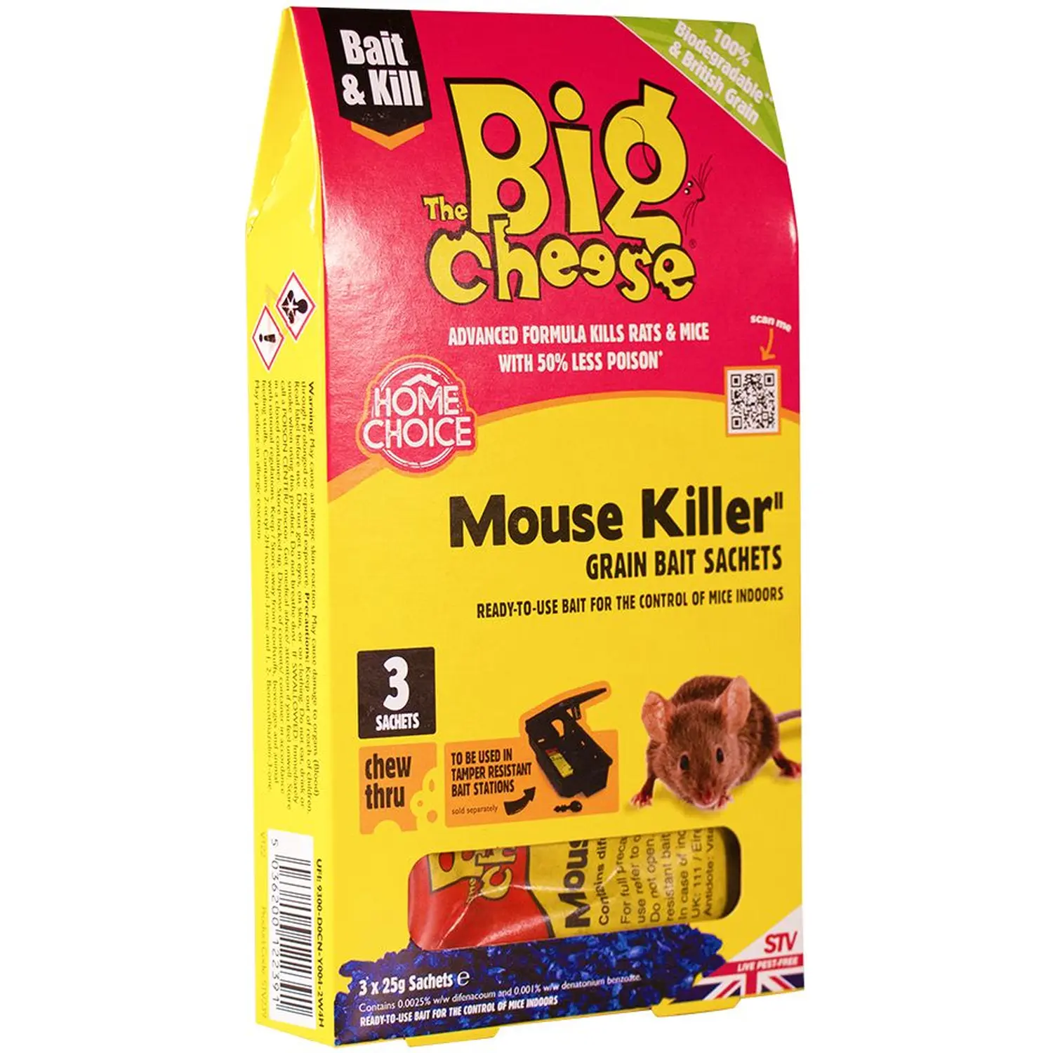 Big Cheese Mouse Killer Grain 3 Sachet