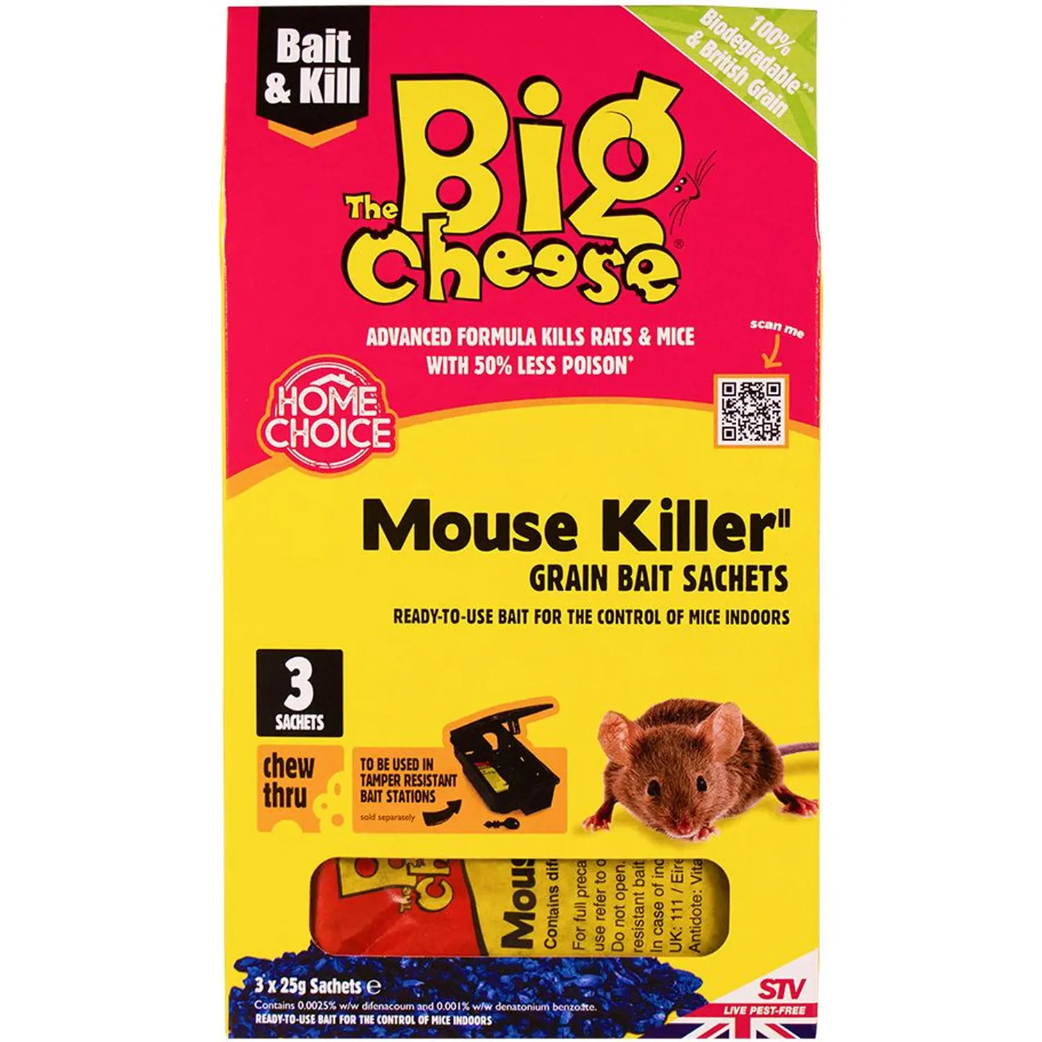 Big Cheese Mouse Killer Grain 3 Sachet