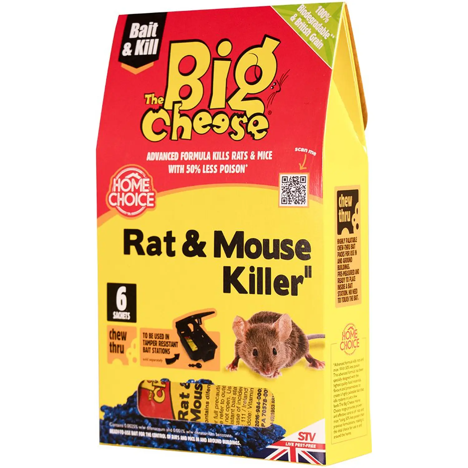 Big Cheese Mouse Killer Grain 6 Sachet