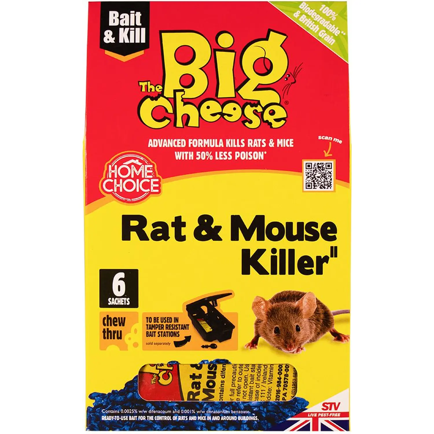 Big Cheese Mouse Killer Grain 6 Sachet