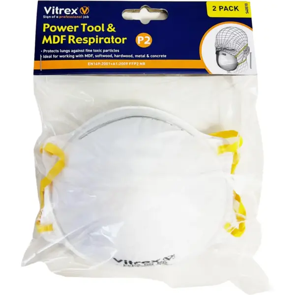 Vitrex Power Tool & MDF Respirator Pack of 2