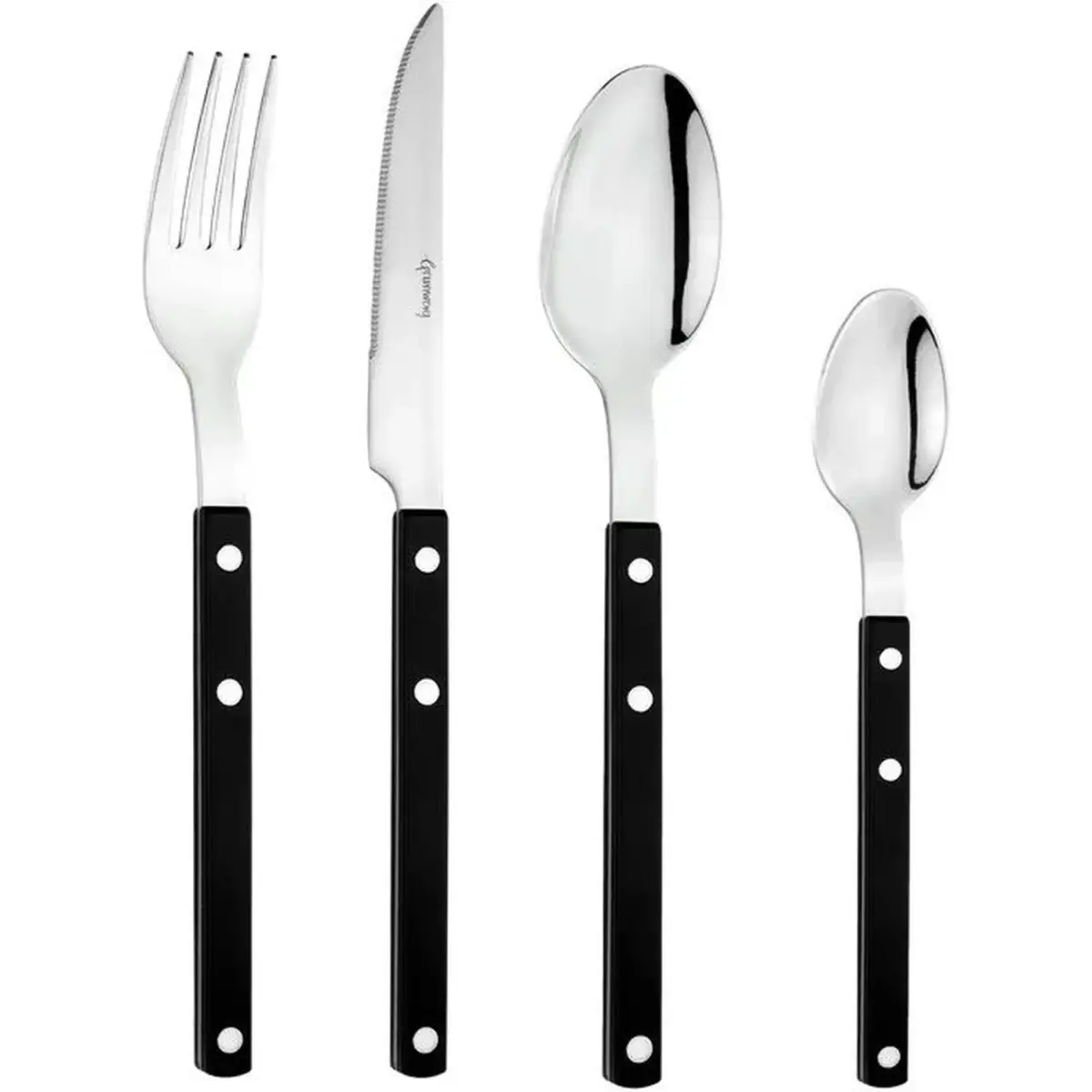 Grunwerg Bistro Cutlery Set Black16Pce