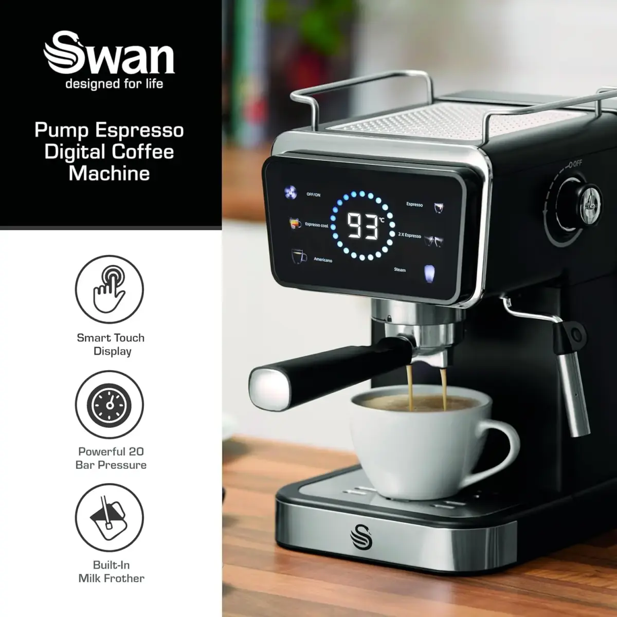 Swan Pump Digital Coffee Machine