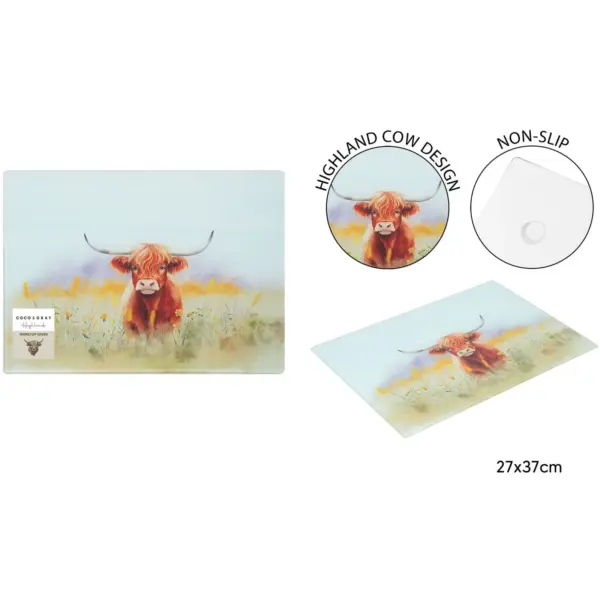 Coco & Gray Highland Cow Work Top Saver