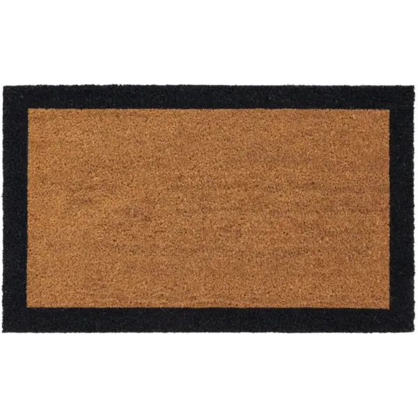 My Mat Coir Border Mat Black 45 x 75cm