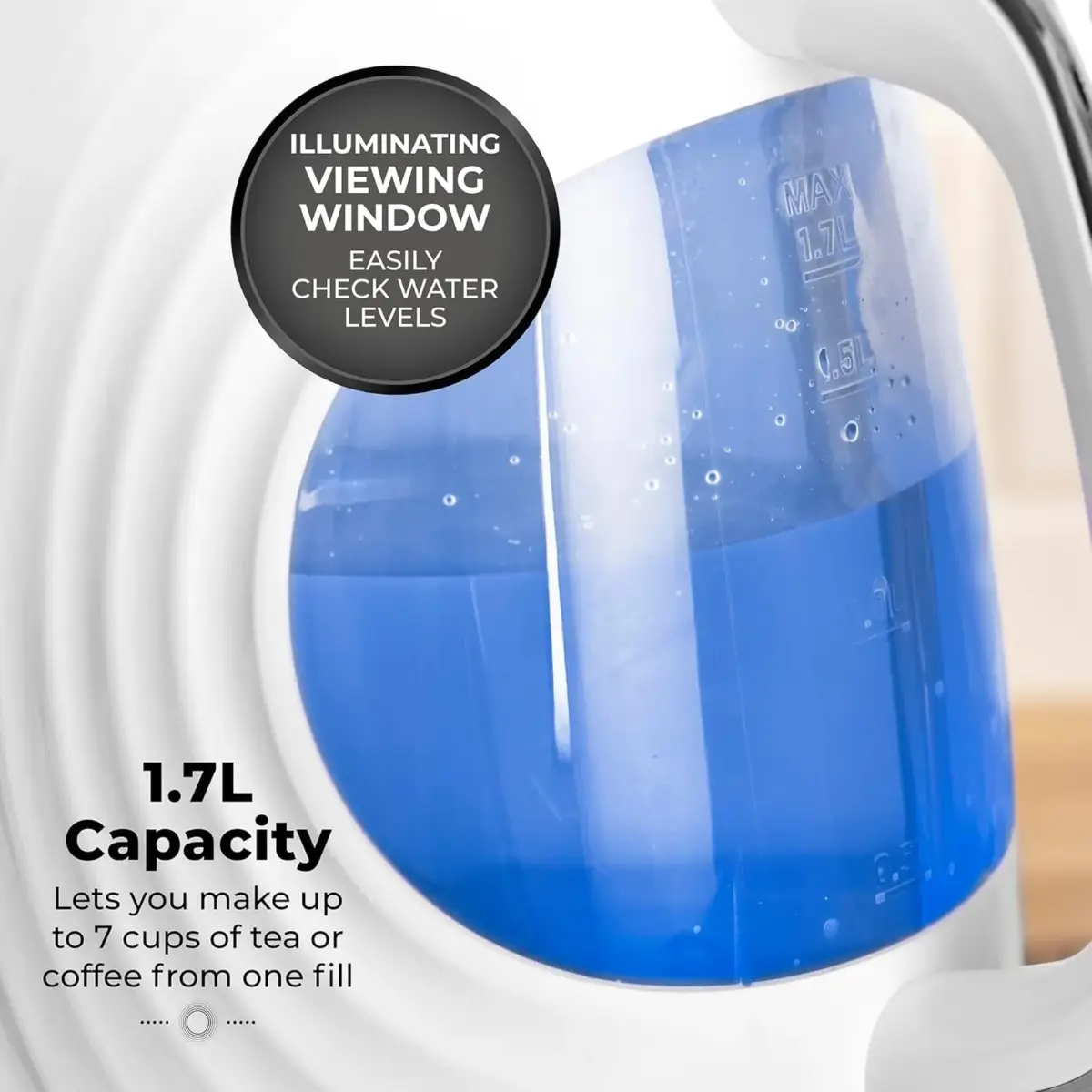 Tower Illuminated Kettle White