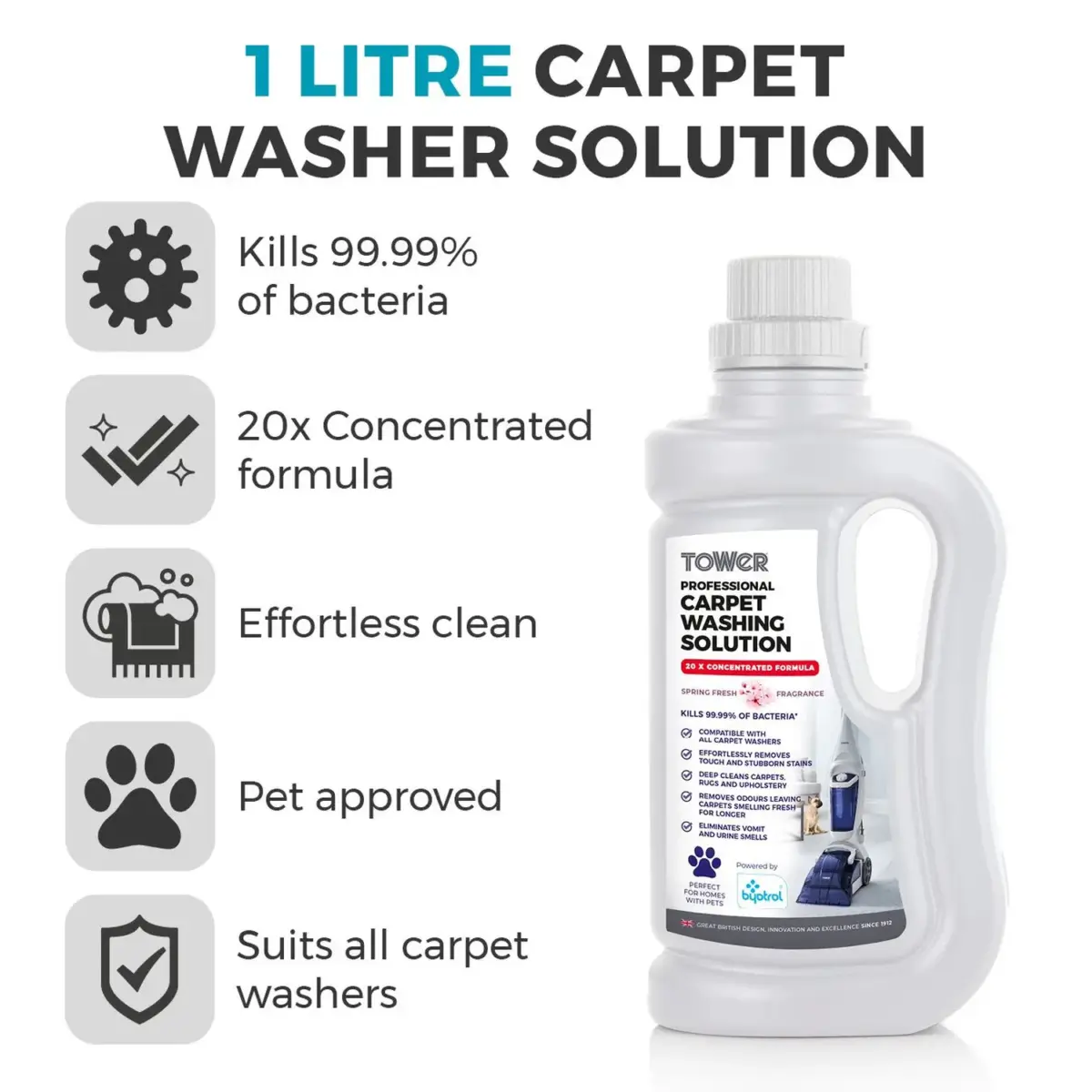 Tower Carpet Washer Solution 1 Litre