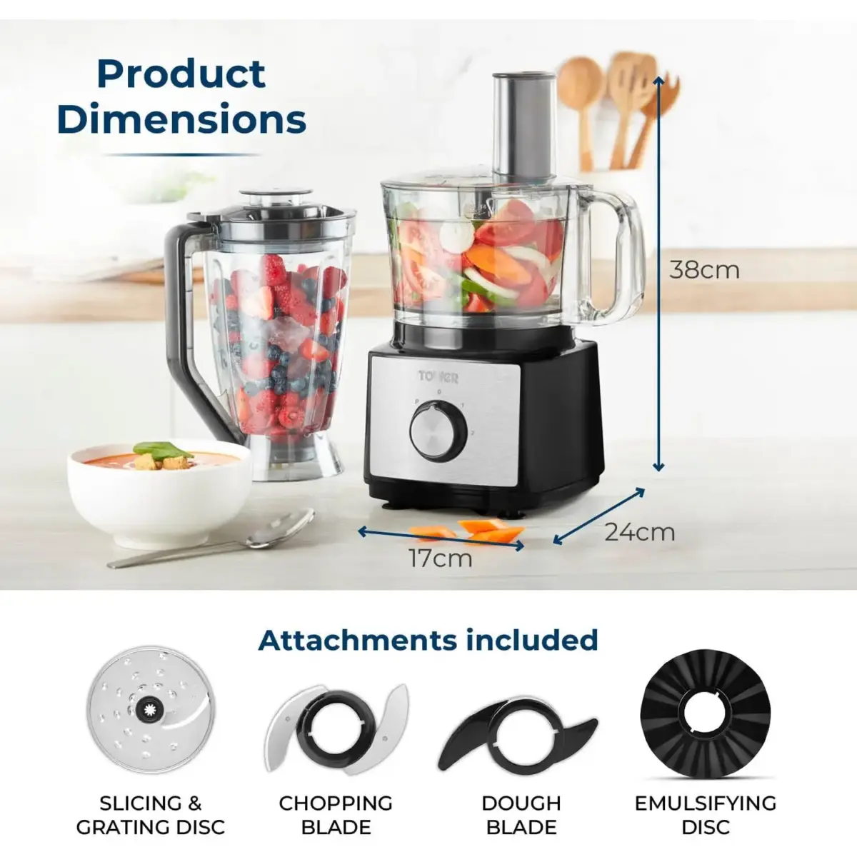 Tower Food Processor+Blender