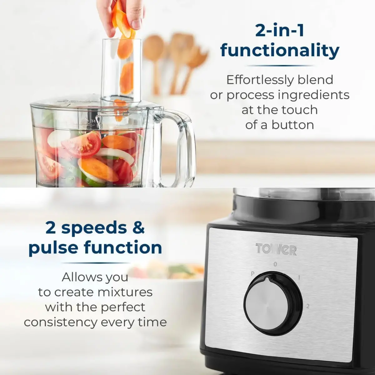 Tower Food Processor+Blender