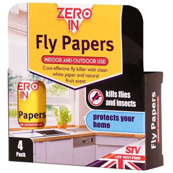 SVI0021 Zero In Fly Papers Killer Strips (4)