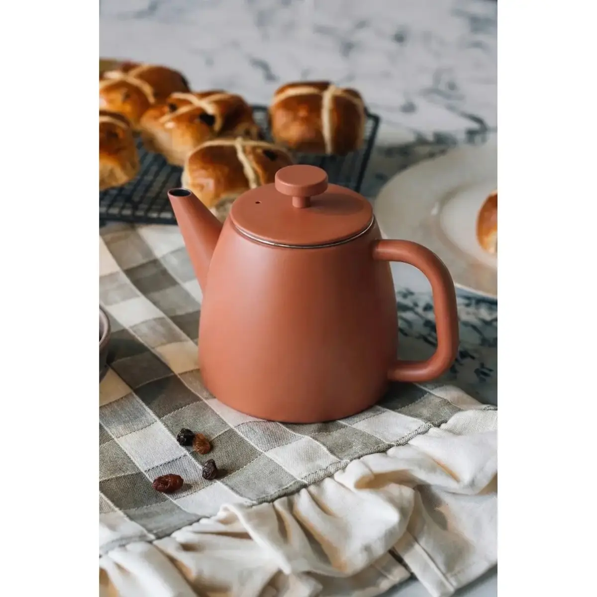 Cafe Ole Kelham Teapot Red 600ml