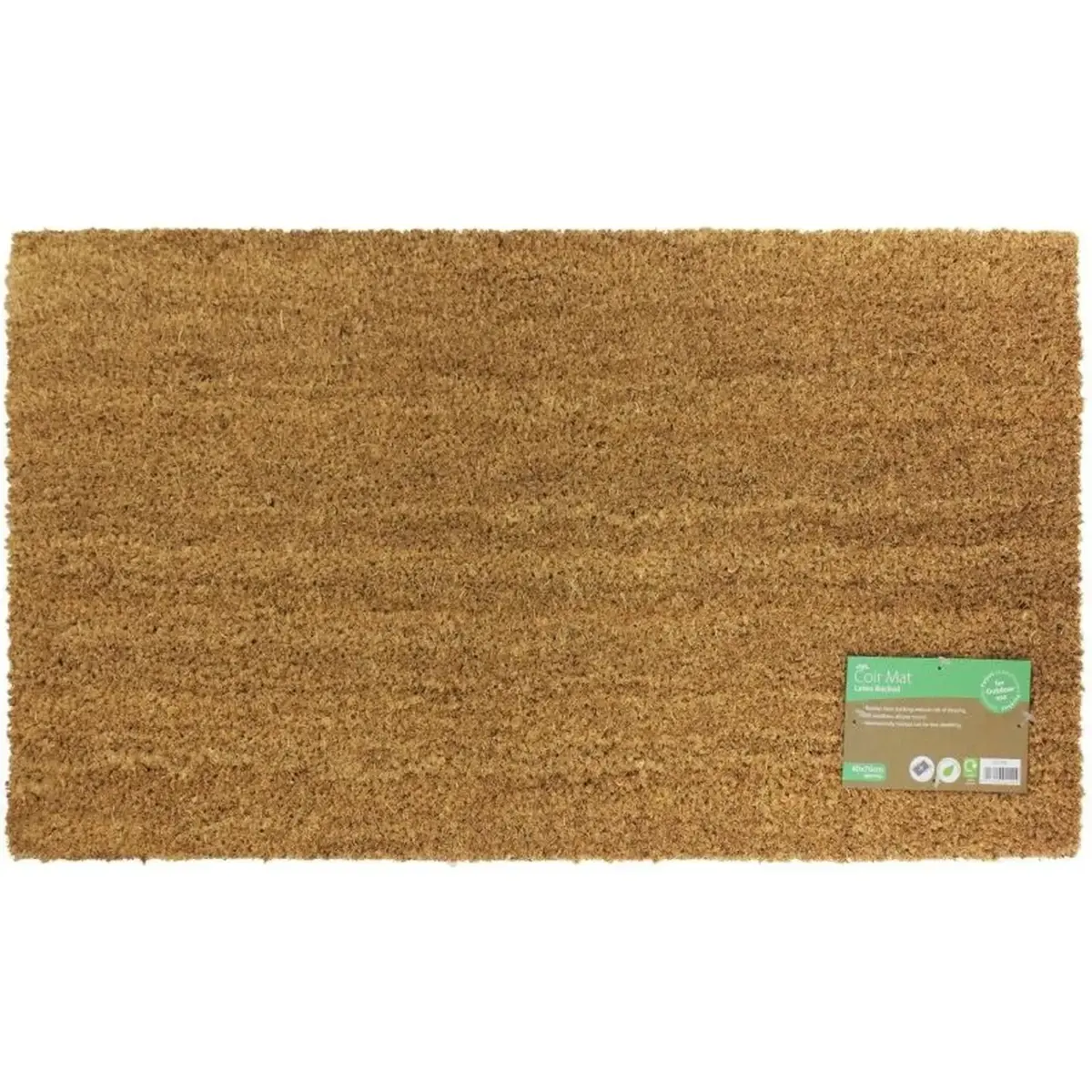 JVL Manor Plain Coir Doormat 70x40cm