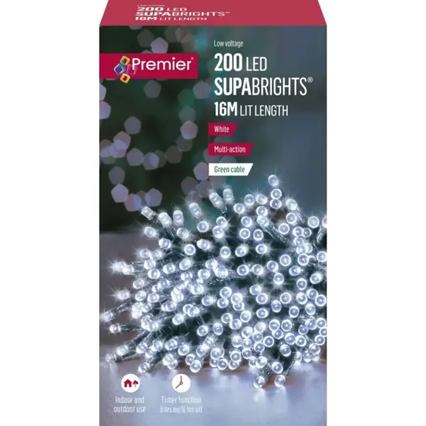 PRM0337 Premier 200 LED SupaBrights White