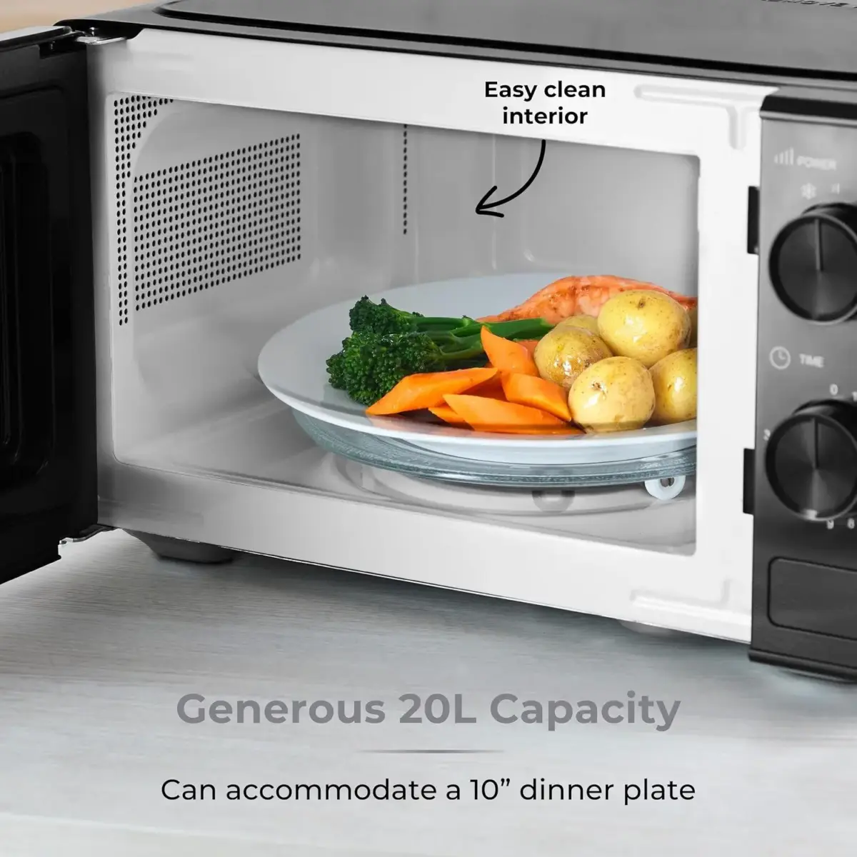 Tower Microwave 800w 20l Black