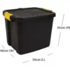 Strata Heavy Duty Storage Box & Lid 42 Litres