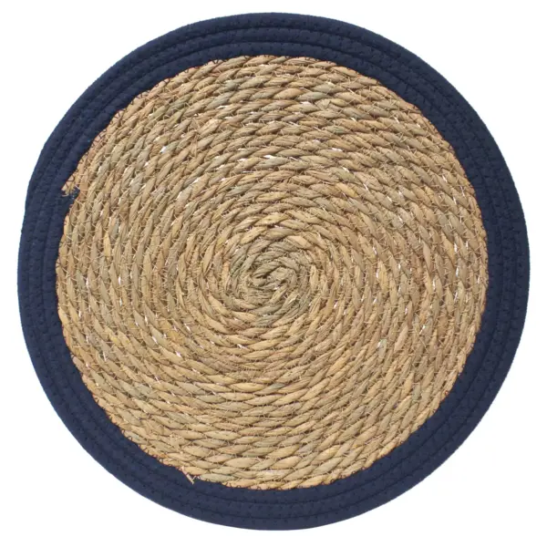 Tradestock Leaf & Loom Navy Seagrass Placemats 2Pk