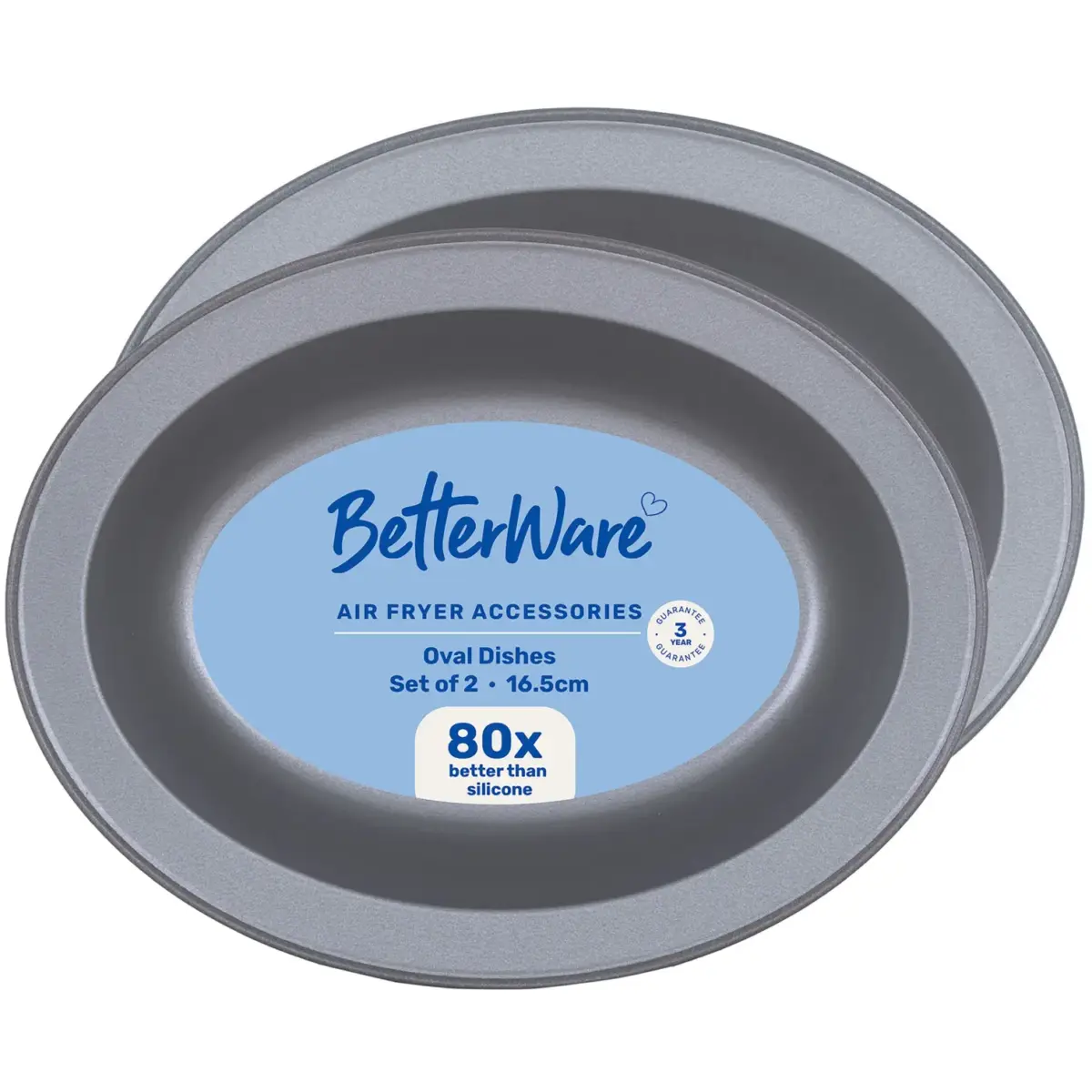 Betterware Air Fry Oval Dishes 16.5cm Pack of 2