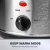 Daewoo SDA2943GE Slow Cooker 6.5 Litre Capacity Chrome