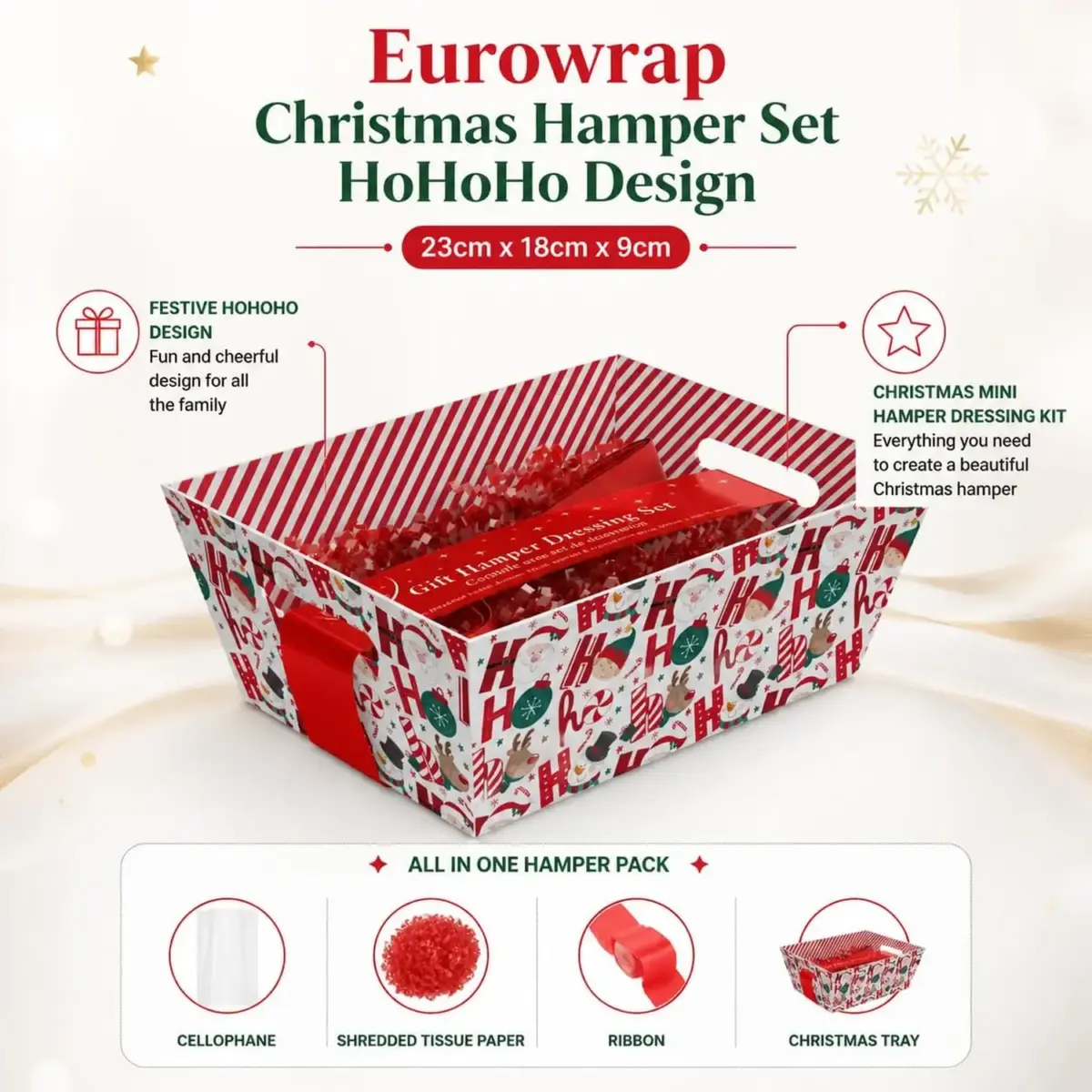 Eurowrap Christmas HOHOHO Hamper Set