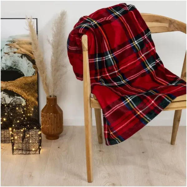 Red Check Throw 150x200cm