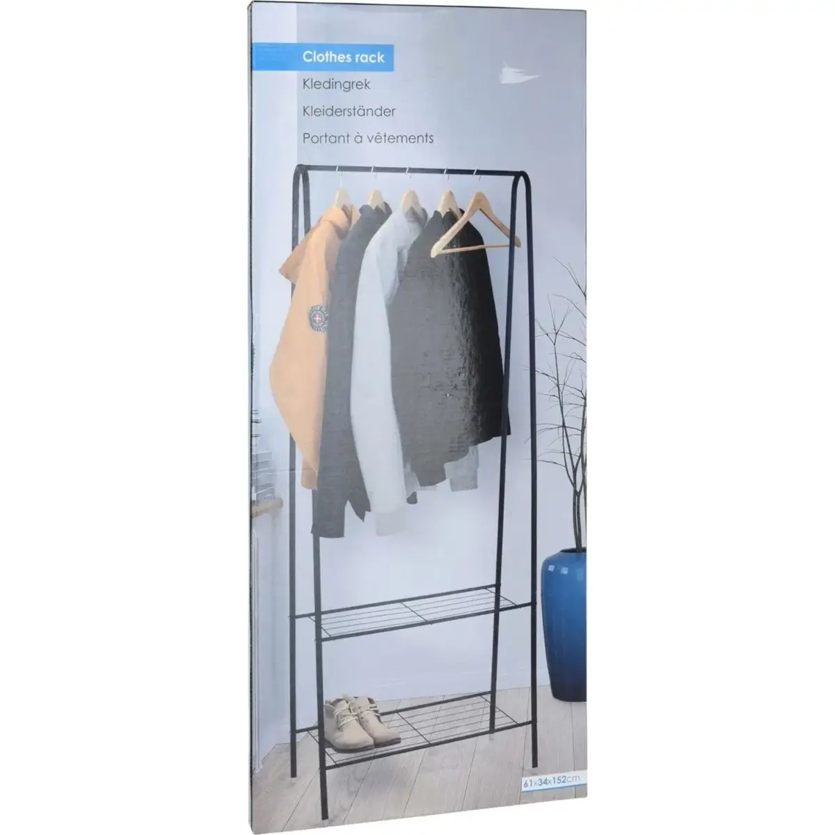 Clothes Rack Metal 2 Shelves