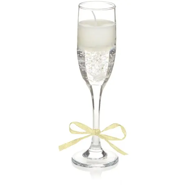 Premier Champagne Glass Gel Candle 22cm