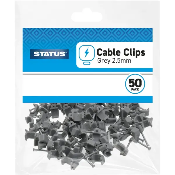 Status Cable Clips For Twin & Earth Cable 2.5mm Pack of 50