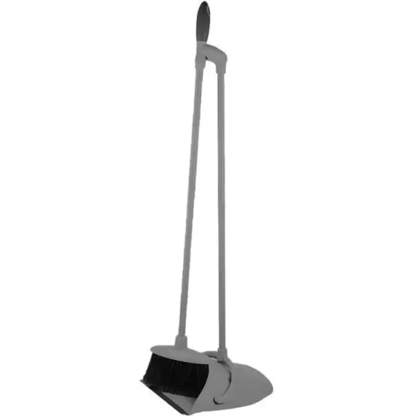 Long Handle Dust Pan & Brush Slate Grey